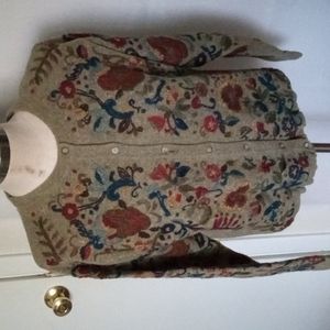 Vintage Robert Scott Wool Cardigan Sweater. Size Large. Small hole by neck